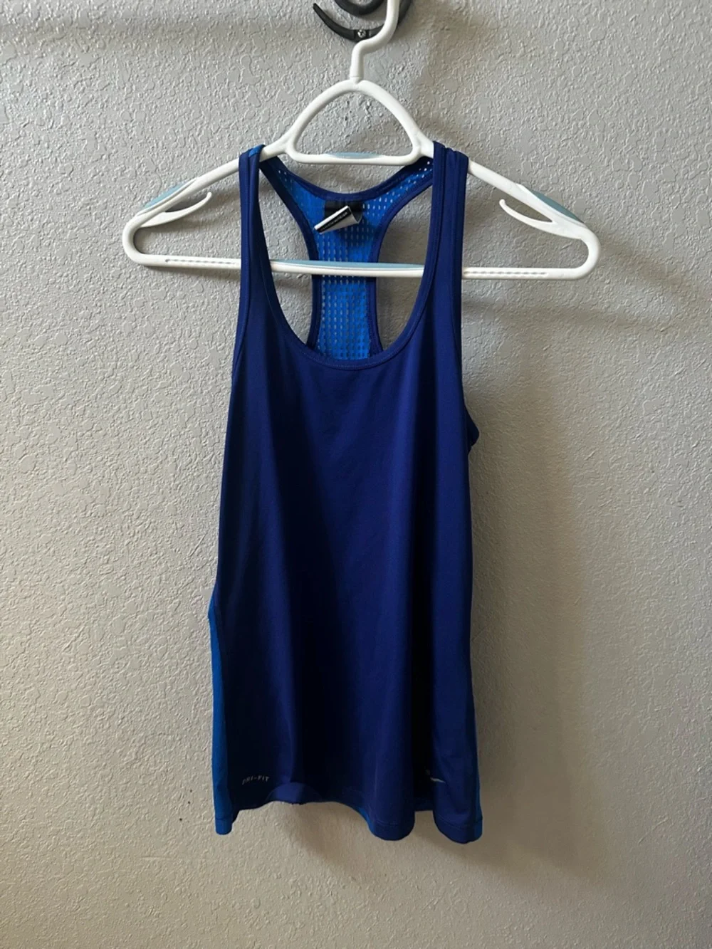 Nike Blue Dri-FIT Mesh Racerback Tank - Picture 2 of 4